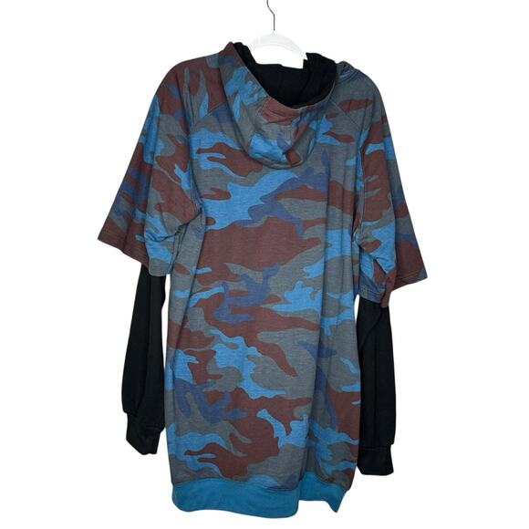 KingSize Men’s Camouflage Hooded Longsleeve Sweatshirt Tall XL - Picture 2 of 6